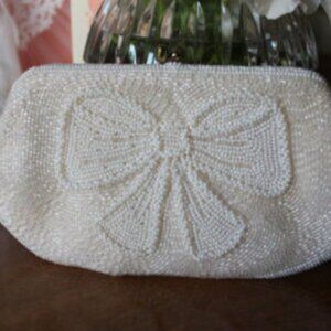 Vintage Beaded Bow Bag